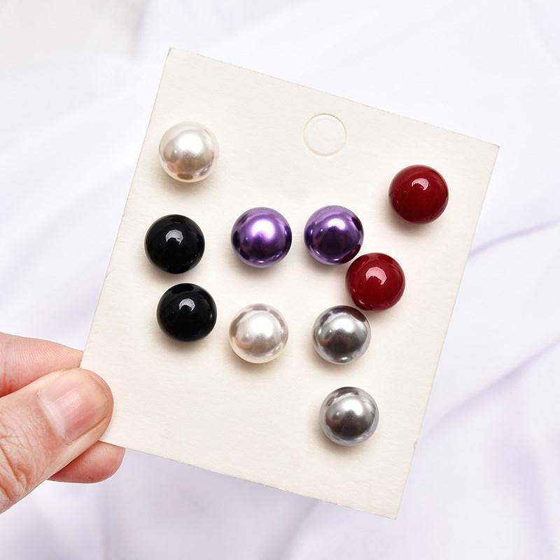 Elegant women's hidden button brooches, 10 pcs, steel flower design for clothing and modesty