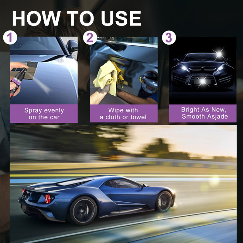 Automotive car care product: 100ml spray for protection, cleaning & polishing
