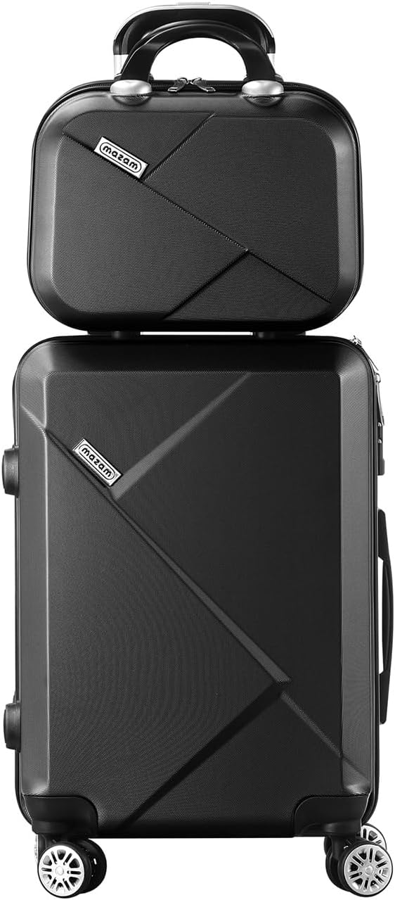 Vacation-ready 2-piece travel luggage set, airport friendly with TSA lock & 360° spinner wheels.