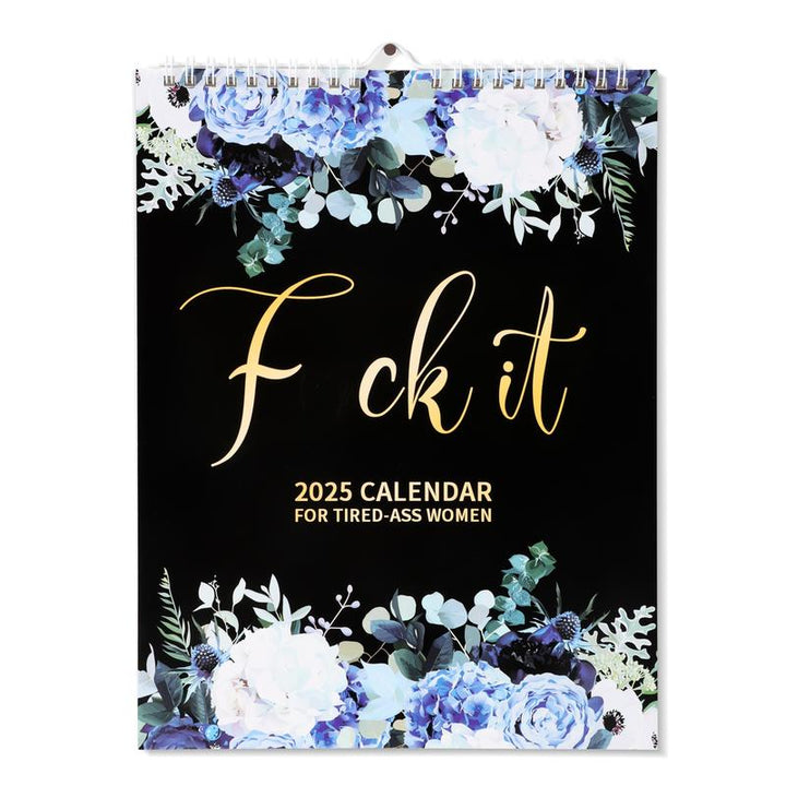 Top-down view of 2025 Desk Calendar, highlighting its sturdy build and easily readable quotes