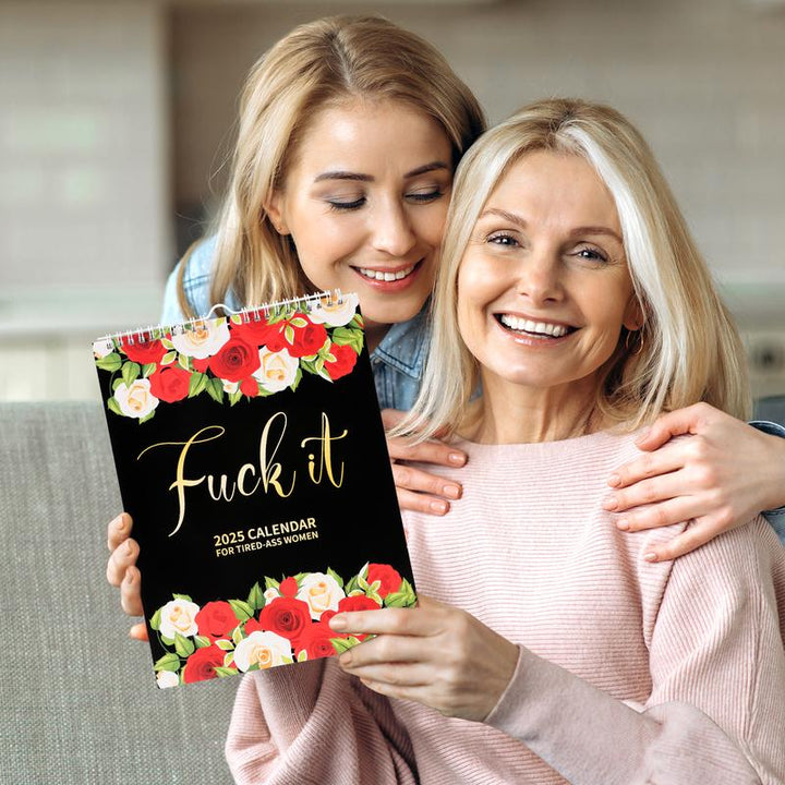 Elegant 2025 wall calendar, featuring different monthly inspirational quotes and unique layouts