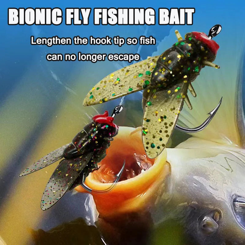 Vibrant Bionic Fly Fishing Lures, 20-count pack, excellent fishing tool for anglers