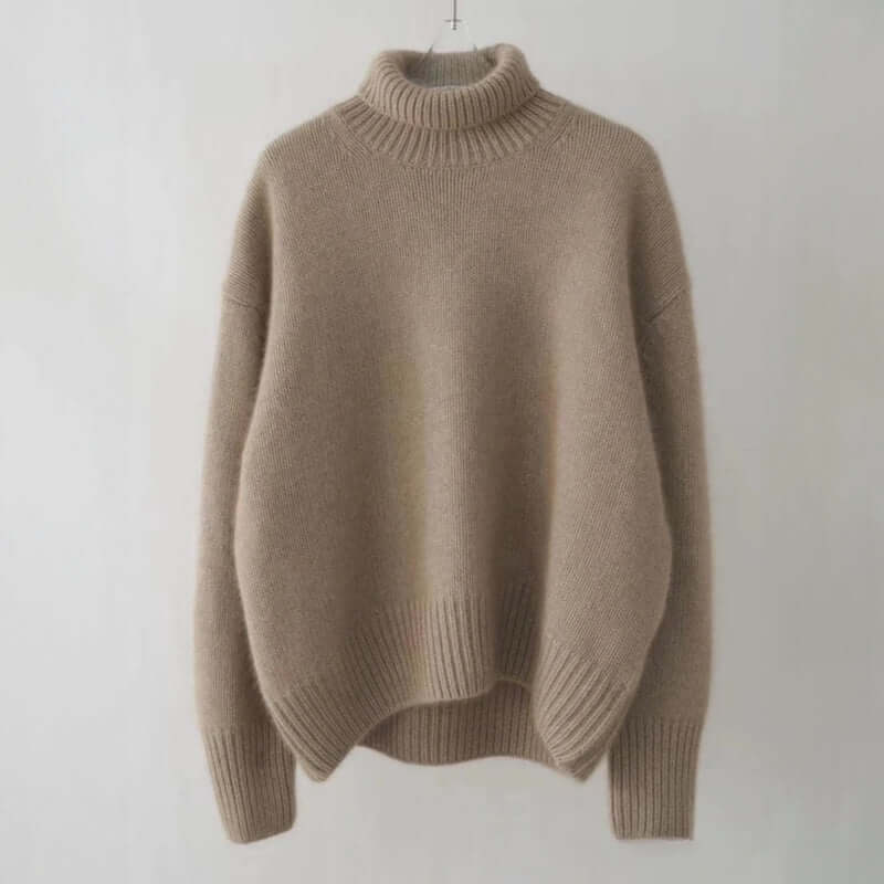 Women's Soft Knitted Pullover Jumper - Beige, Grey, White