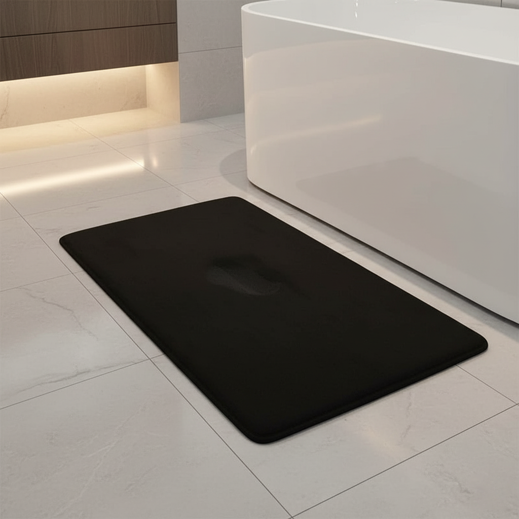 Luxurious Velvet Anti-Slip Bath Mat with Memory Foam