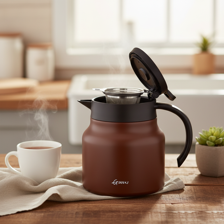 Insulated Teapot with Infuser and Ceramic Liner - 800ml