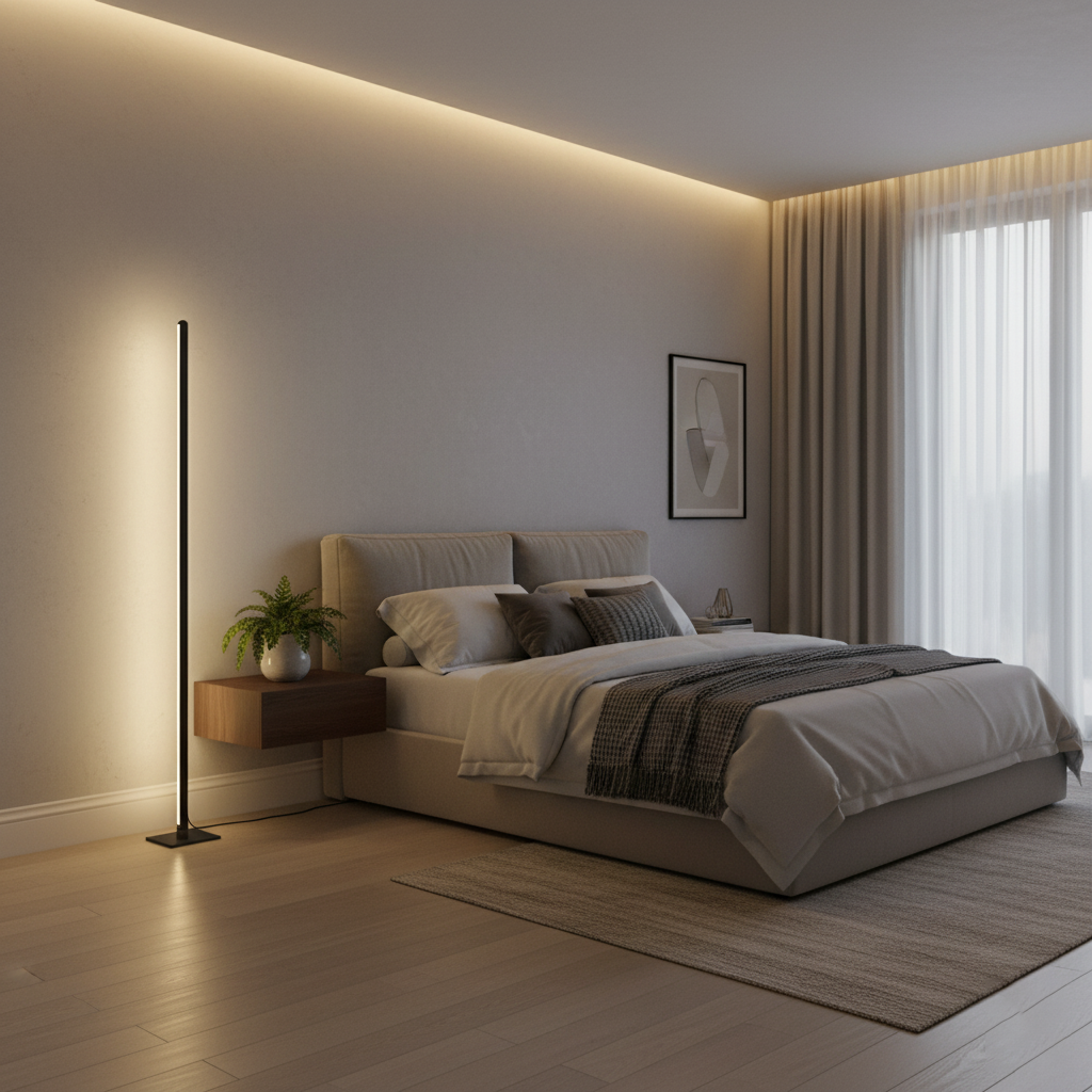 Modern LED Floor Lamp with Soft Glow for Elegant Interiors