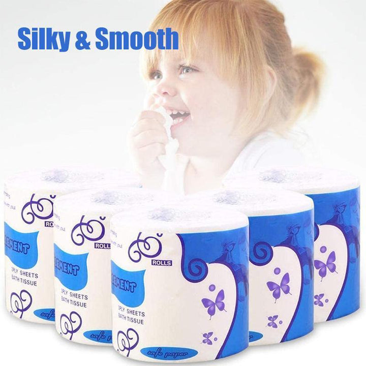 3-ply soft toilet paper roll, comfortable & strong, for household use