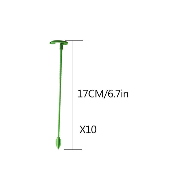 Product image of green garden stakes designed for robust plant and flower support systems