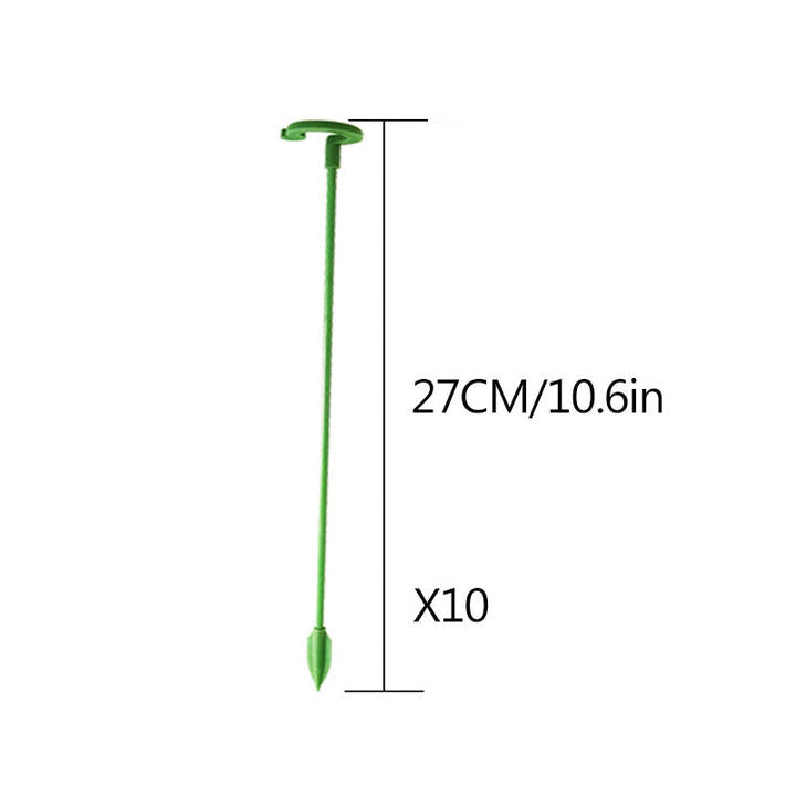 Detail of the durable material of the plant support stakes, built for long-lasting garden use