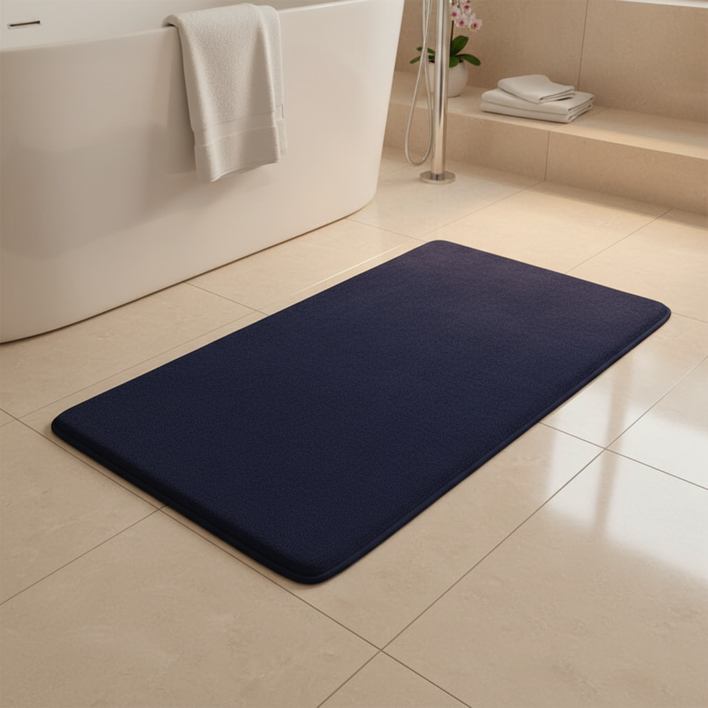Luxurious Velvet Anti-Slip Bath Mat with Memory Foam