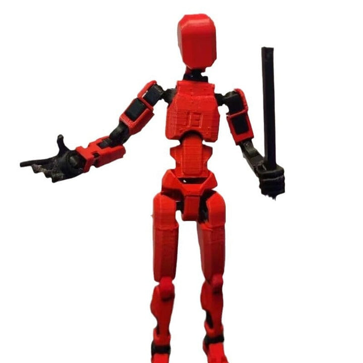 Unisex multi-jointed robot toy, 3D printed, standing tall and ready for creative play or decor
