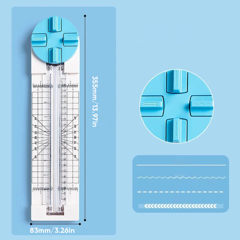 Paper cutter in an office setting, highlighting its utility for general office supplies