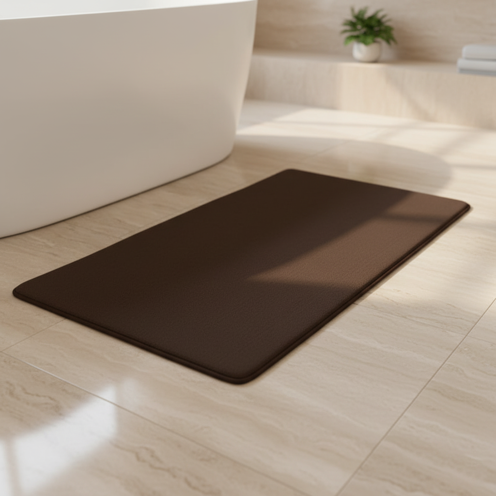 Luxurious Velvet Anti-Slip Bath Mat with Memory Foam