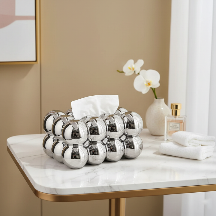 Modern Bubble Ceramic Tissue Box - Durable and Stylish