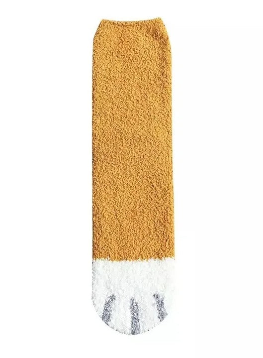 Women's Cozy Cat Paw Print Ankle Socks