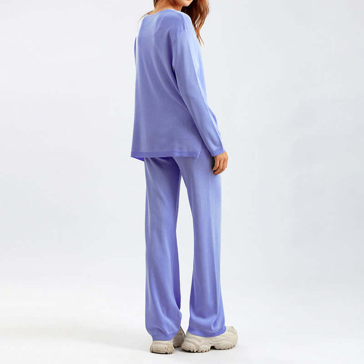 Women's Knitted 2-Piece Sweater and Pants Set