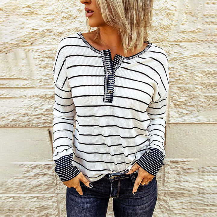 Women's Striped Long Sleeve Shirt