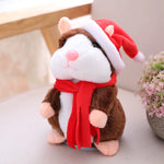 Deep brown and bright red scarf