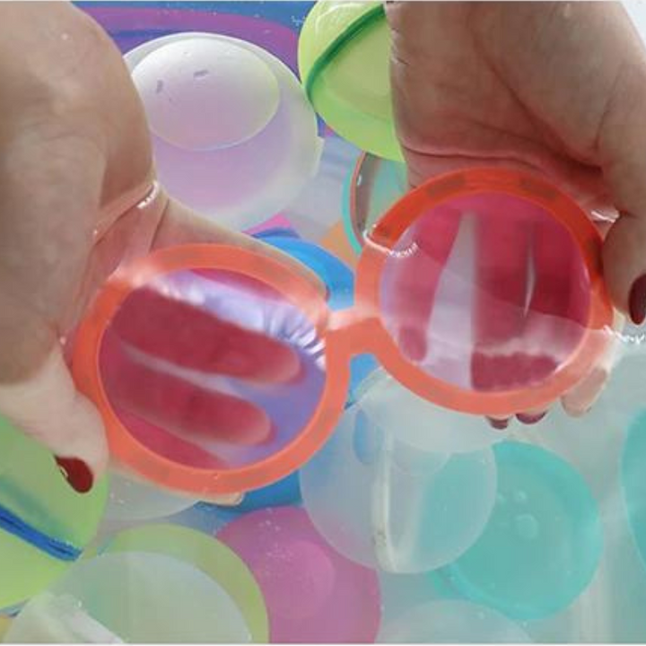 Eco-friendly reusable water balloons for kids, vibrant colors, sustainable, made for endless fun and easy summer play.