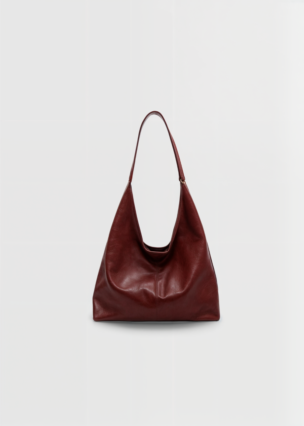 Elegant women's vegan leather tote handbag, spacious, vintage design, in brown, perfect for style and practicality.