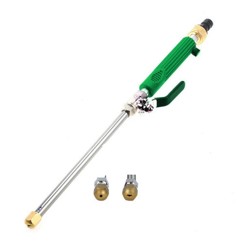 "Heavy-duty pressure washer attachment, blue, with sturdy design for cleaning dirt and grime effectively on various surfaces.