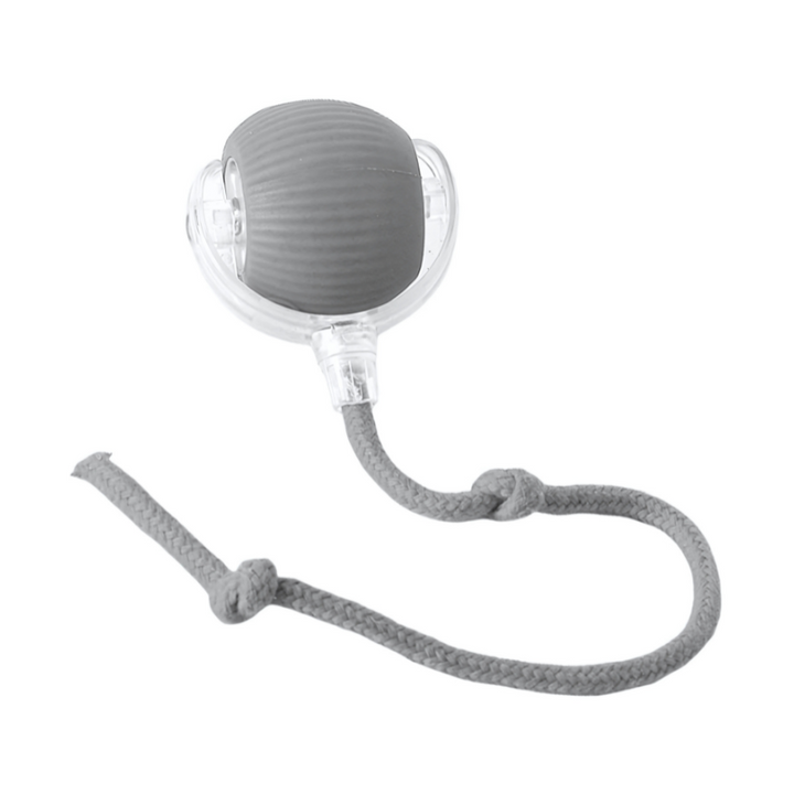 "Interactive cat toy with automated features, durable ABS build in red, green, grey; engages cats with moving parts."