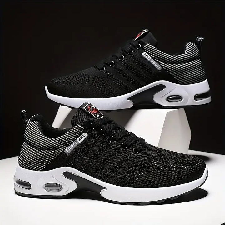 "Men's breathable running shoes with ventilated mesh, superior grip, and a high-traction sole for optimal performance."