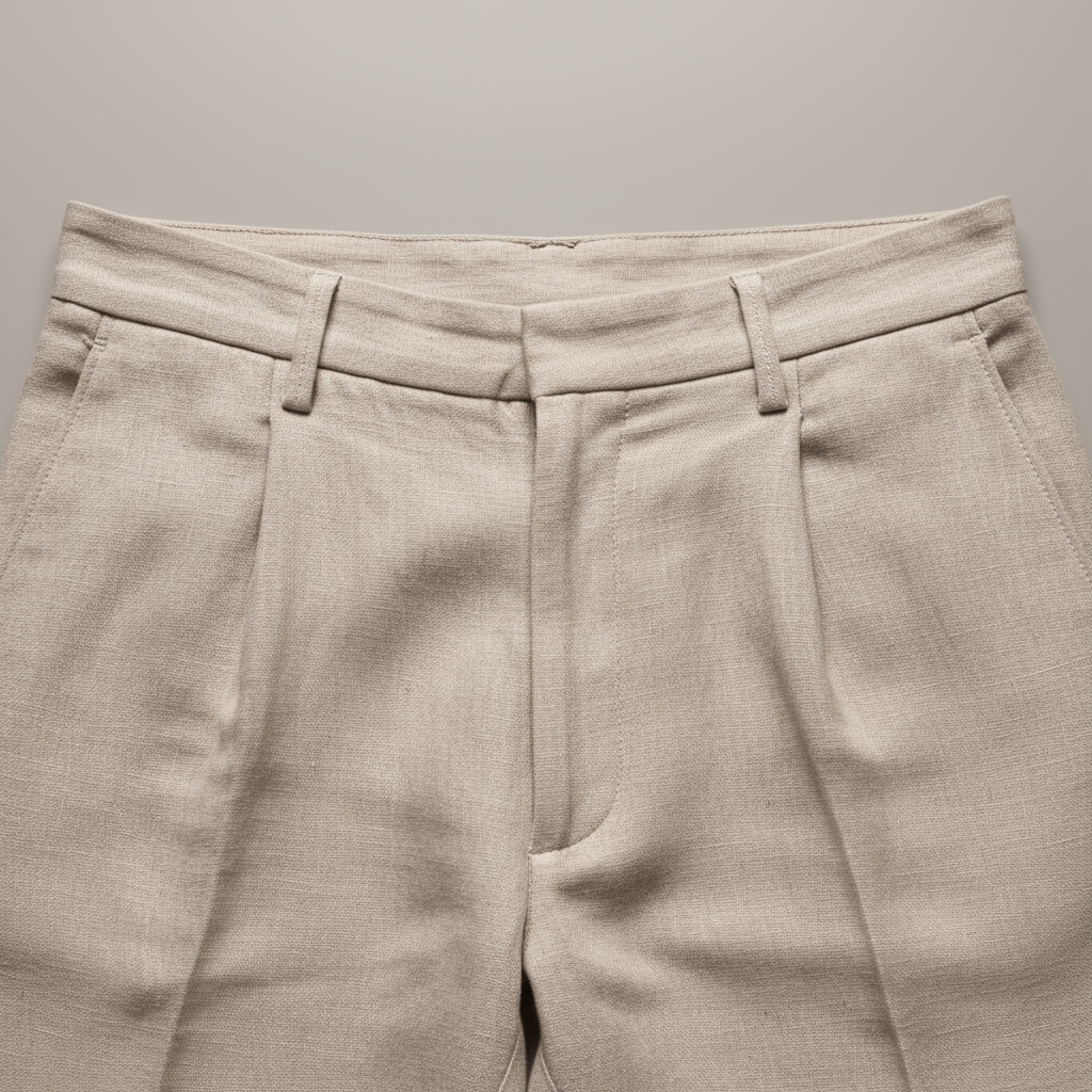 "Men's vintage loose fit linen trousers, relaxed fit, breathable, versatile colors, suitable for casual and semi-formal wear.