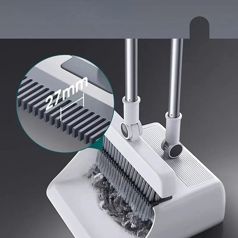 "Multifunctional broom and dustpan set for home cleaning, ergonomic 105 cm handle, 3-in-1 design, modern aesthetic."