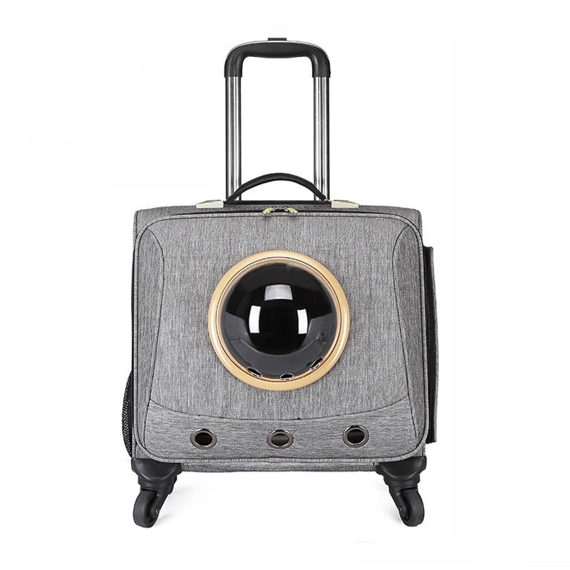 Pet travel capsule with padded interior for safety and comfort, ideal for vehicle fits and easy-to-clean features.