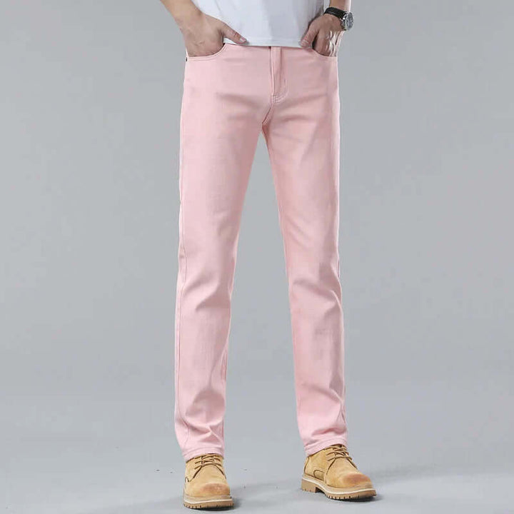 Slim-Fit Stretch Denim Pants for Men