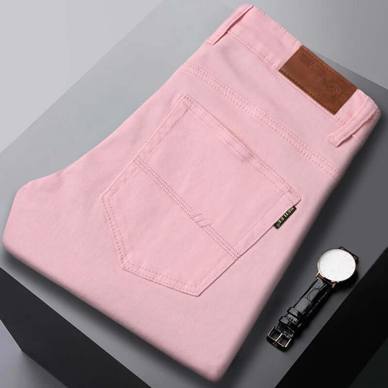 Slim-Fit Stretch Denim Pants for Men