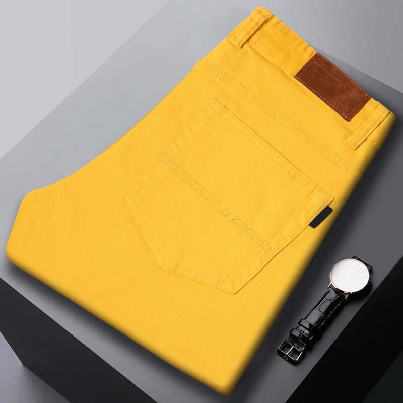 Slim-Fit Stretch Denim Pants for Men