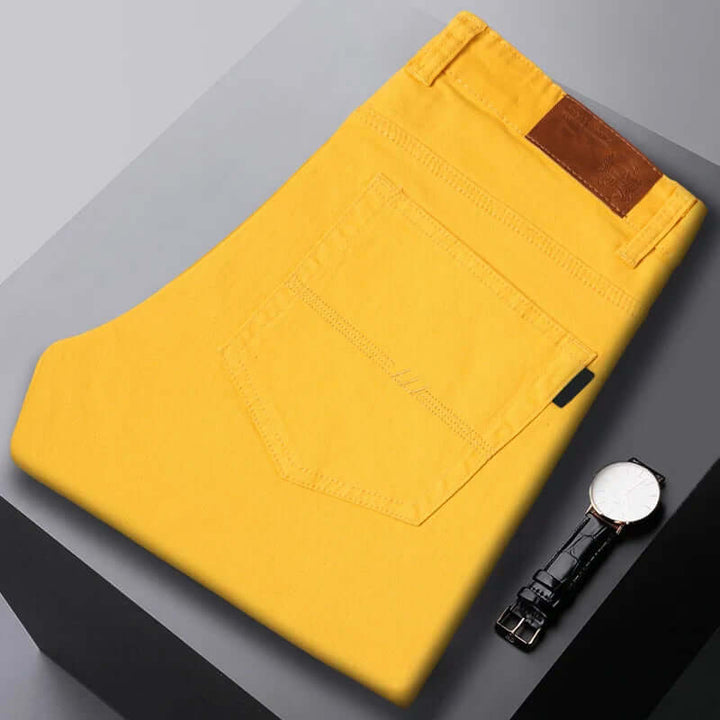 Slim-Fit Stretch Denim Pants for Men