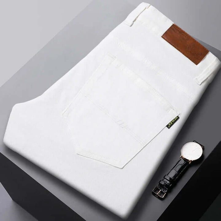 Slim-Fit Stretch Denim Pants for Men