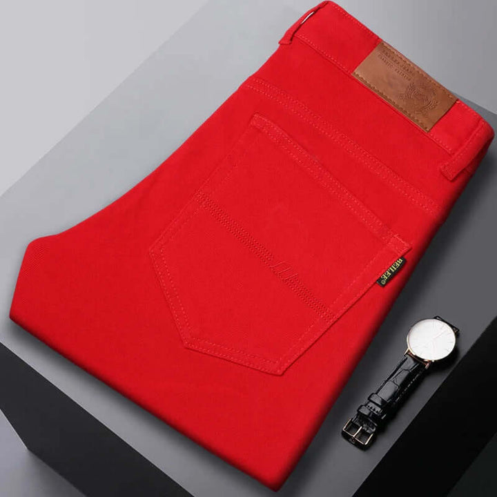 Slim-Fit Stretch Denim Pants for Men