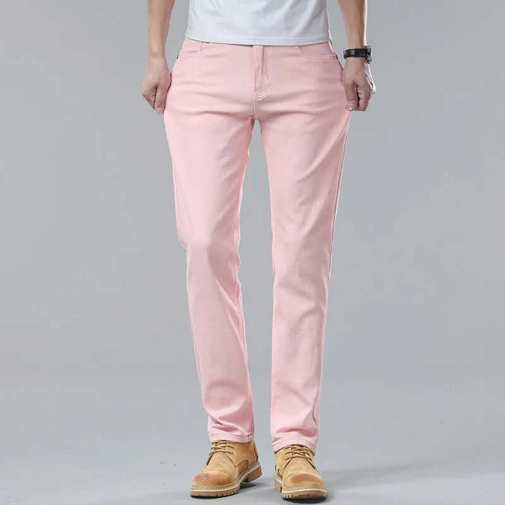 Slim-Fit Stretch Denim Pants for Men