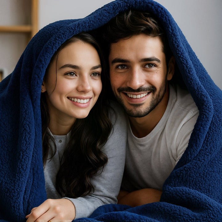 "Soft adult waterproof intimacy blanket, black, king size; sleek design, protects against spills and stains in bedrooms."