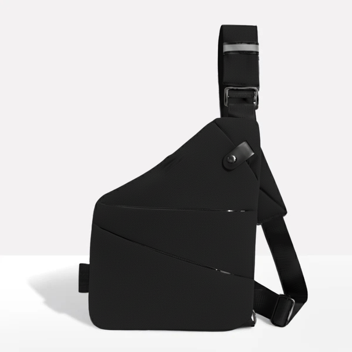 Unisex anti-theft RFID crossbody bag, multi-coloured, featuring sleek design, hidden pockets, and slash-resistant strap.