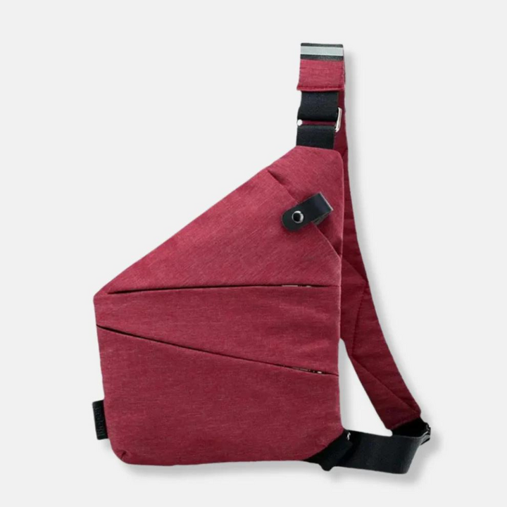 Unisex anti-theft crossbody bag with hidden pockets, ergonomic design, secure zipper, and water-resistant fabric, perfect for