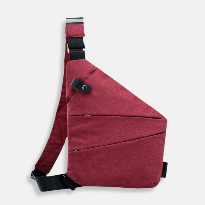 Unisex anti-theft crossbody bag with hidden pockets, ergonomic design, secure zipper, and water-resistant fabric, perfect for