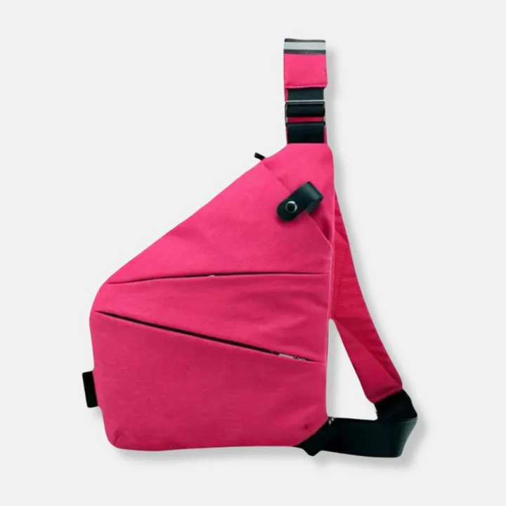 Unisex anti-theft crossbody bag with hidden pockets, ergonomic design, secure zipper, and water-resistant fabric, perfect for
