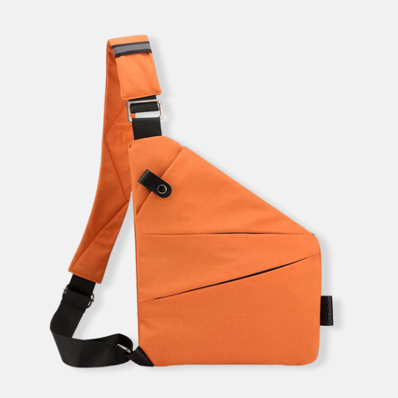 Unisex anti-theft crossbody bag with hidden pockets, ergonomic design, secure zipper, and water-resistant fabric, perfect for