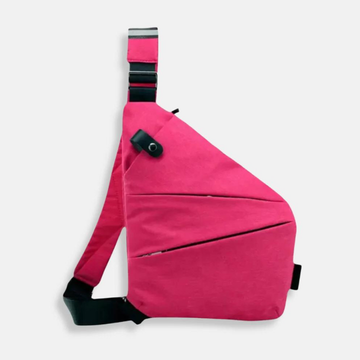 Unisex anti-theft crossbody bag with hidden pockets, ergonomic design, secure zipper, and water-resistant fabric, perfect for