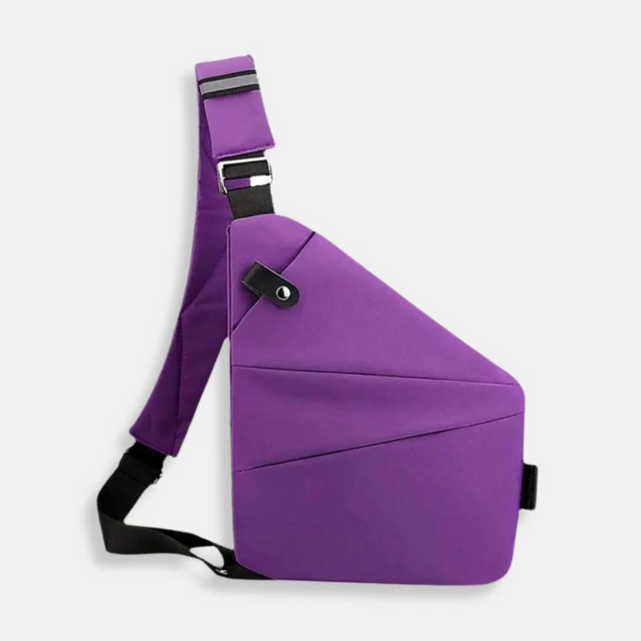 Unisex anti-theft crossbody bag with hidden pockets, ergonomic design, secure zipper, and water-resistant fabric, perfect for