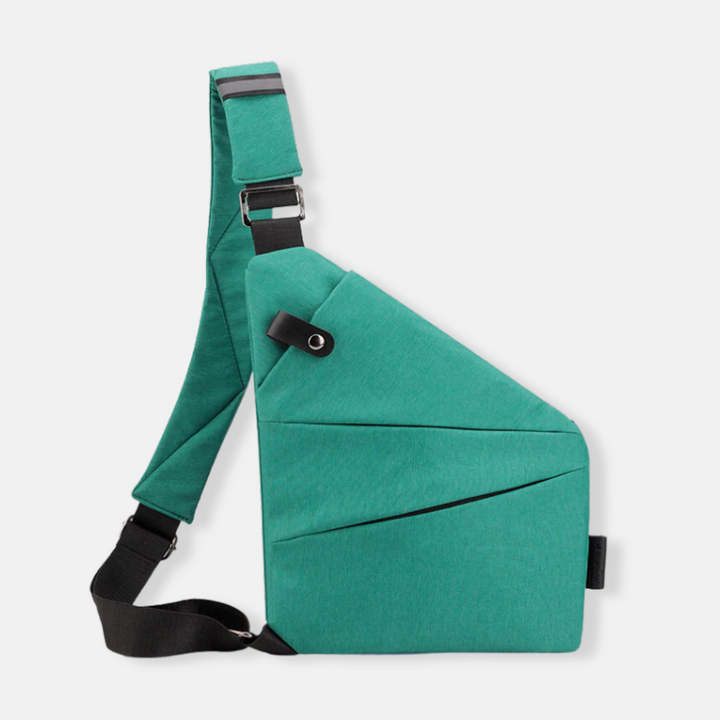 Unisex anti-theft crossbody bag with hidden pockets, ergonomic design, secure zipper, and water-resistant fabric, perfect for
