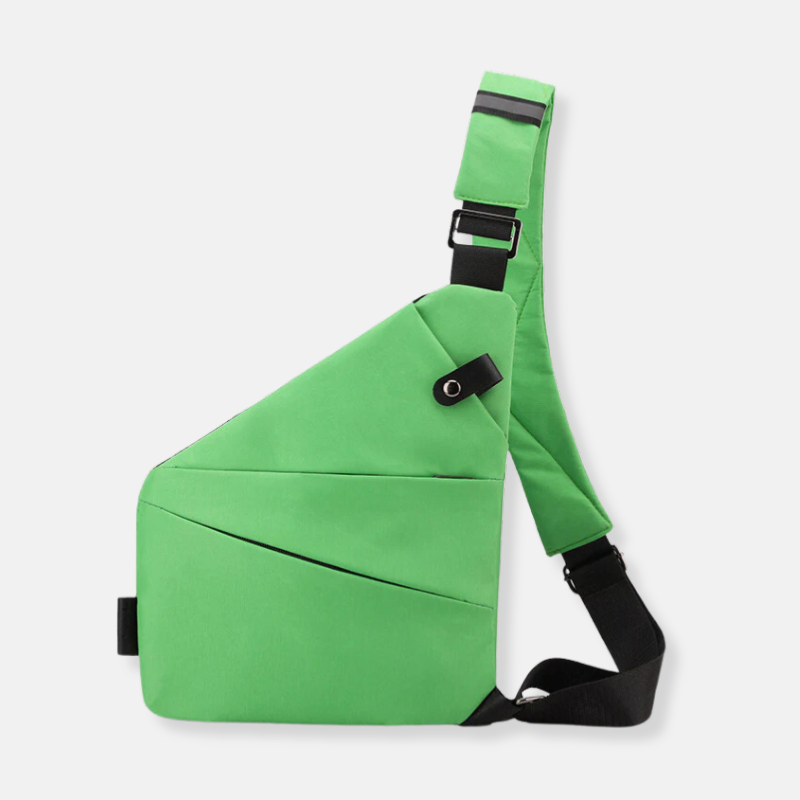 Unisex anti-theft crossbody bag with hidden pockets, ergonomic design, secure zipper, and water-resistant fabric, perfect for