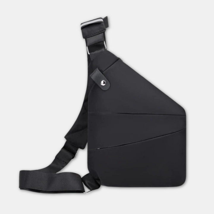 Unisex anti-theft crossbody bag with hidden pockets, ergonomic design, secure zipper, and water-resistant fabric, perfect for