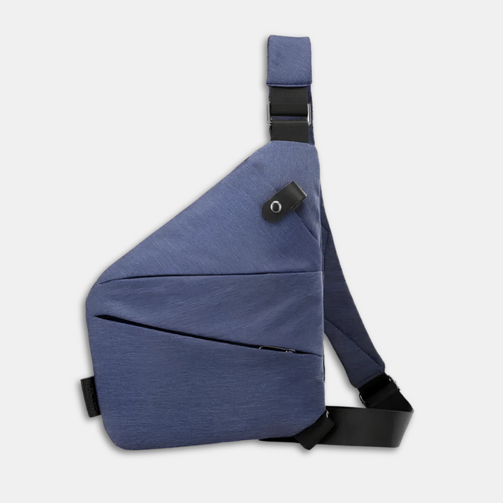 Unisex anti-theft crossbody bag with hidden pockets, ergonomic design, secure zipper, and water-resistant fabric, perfect for