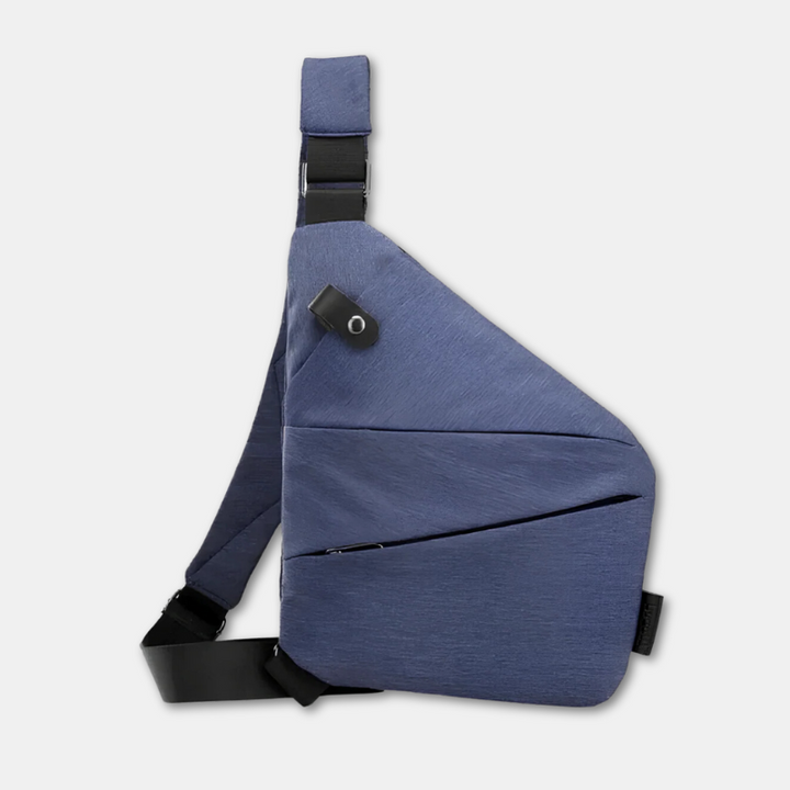 Unisex anti-theft crossbody bag with hidden pockets, ergonomic design, secure zipper, and water-resistant fabric, perfect for
